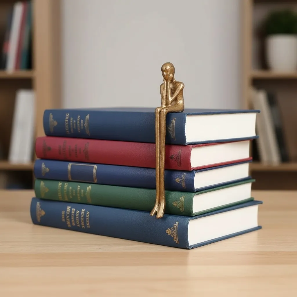 Floxo Abstract Human Figurine And Lazy Dog Sculpture - Nordic Minimalist Metal Decor Shelf And Desk Styling KL2346