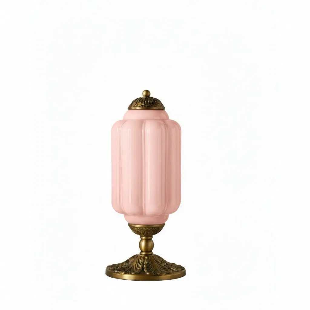 Eloise Vintage Glass Pumpkin Table Lamp - Decorative Accent Lighting for Living Spaces KL876