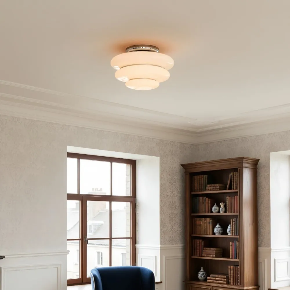 Cirren Layered Glass Ceiling Light - Artistic Sculptural Design Ceiling Lamp for Dining Area KL2126