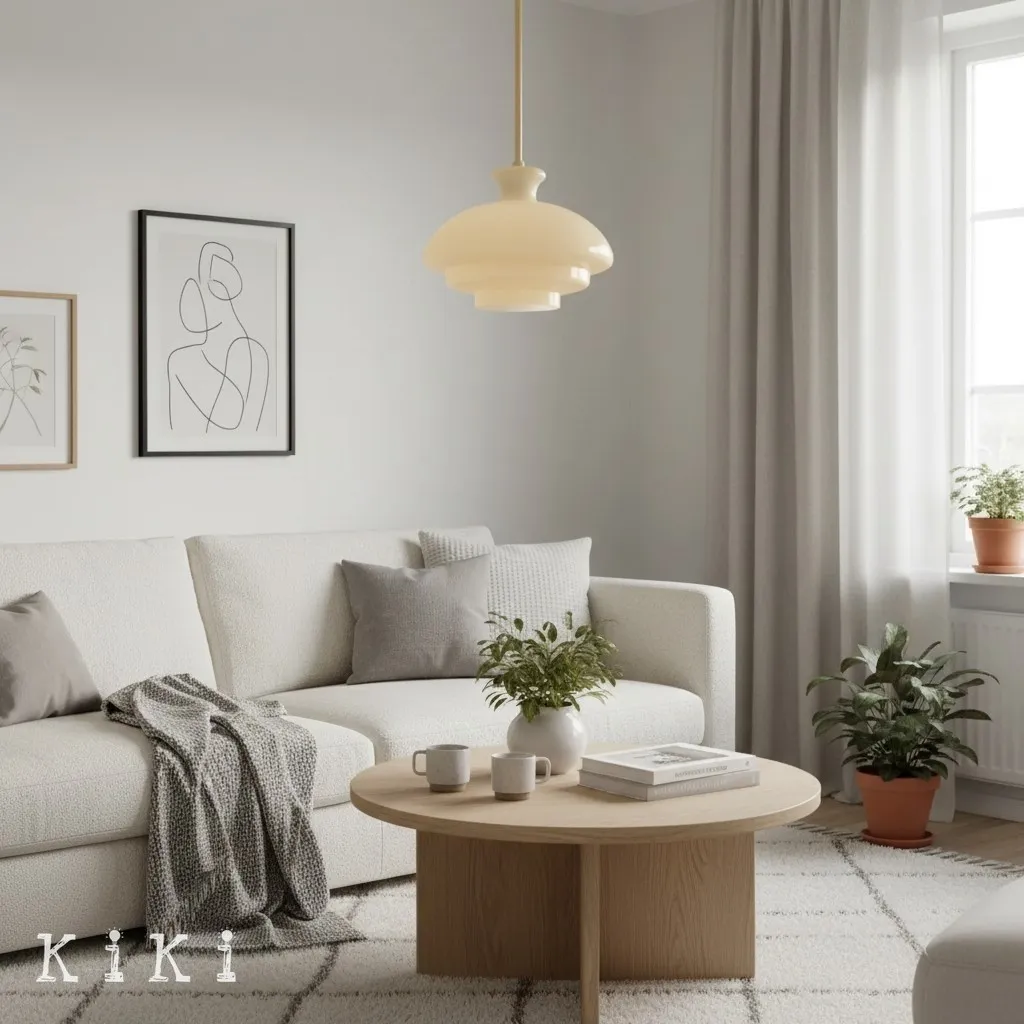 Halovita Elegant Metal Design Glass Pendant Lamp for Living Areas KL2136