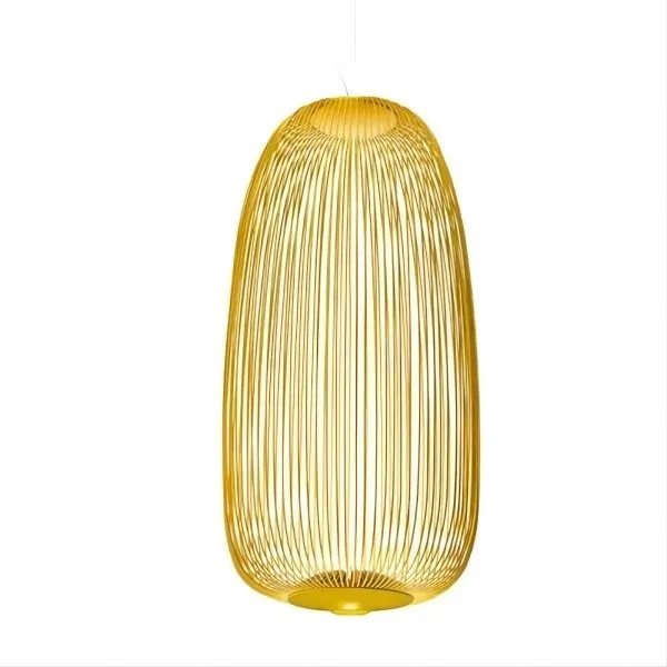 Metal Frame Spokes Pendant Light - Airy Wire Design Lighting for Kitchen Island