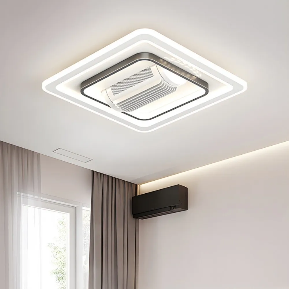Modern Quiet Flush Mount Bladeless Ceiling Fan Light KL939