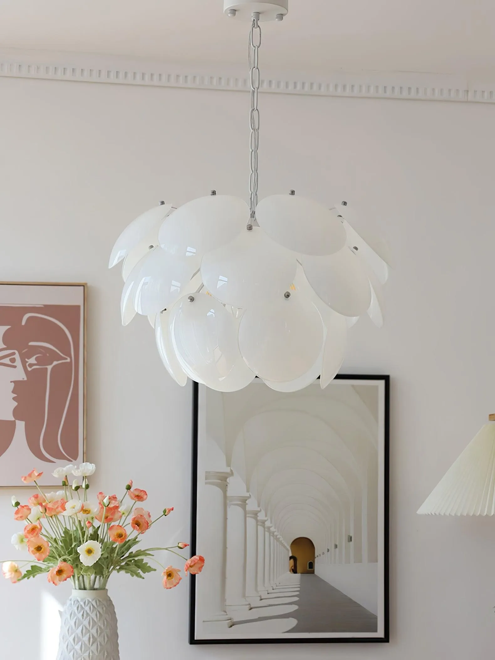 Luxury Fashion Luminous Petal Glass Chandelier KL472