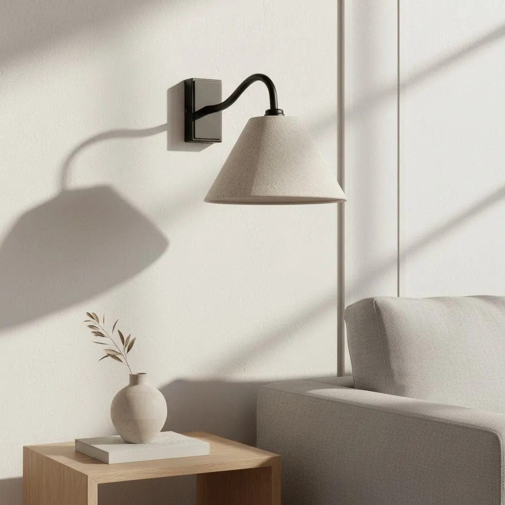 Lumweve Wall Light - Pleated Look Shade Refined Sconce for Corridor and Study KL1868