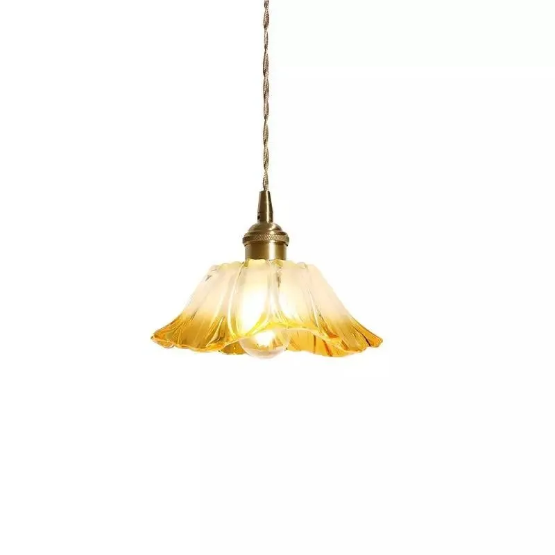 Retro Lotus Creative Glass Pendant Lamp