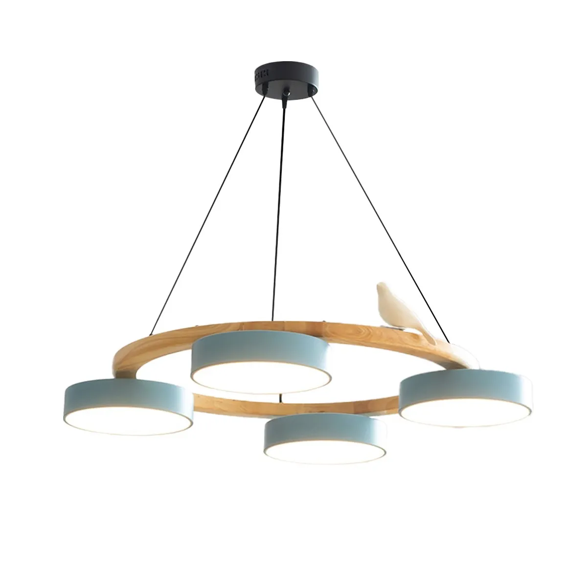 Nordic Wooden Bird Creative Round Chandelier KL775