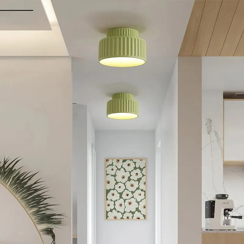 Cream Style Resin Bowl Flush Mount Ceiling Light KL118
