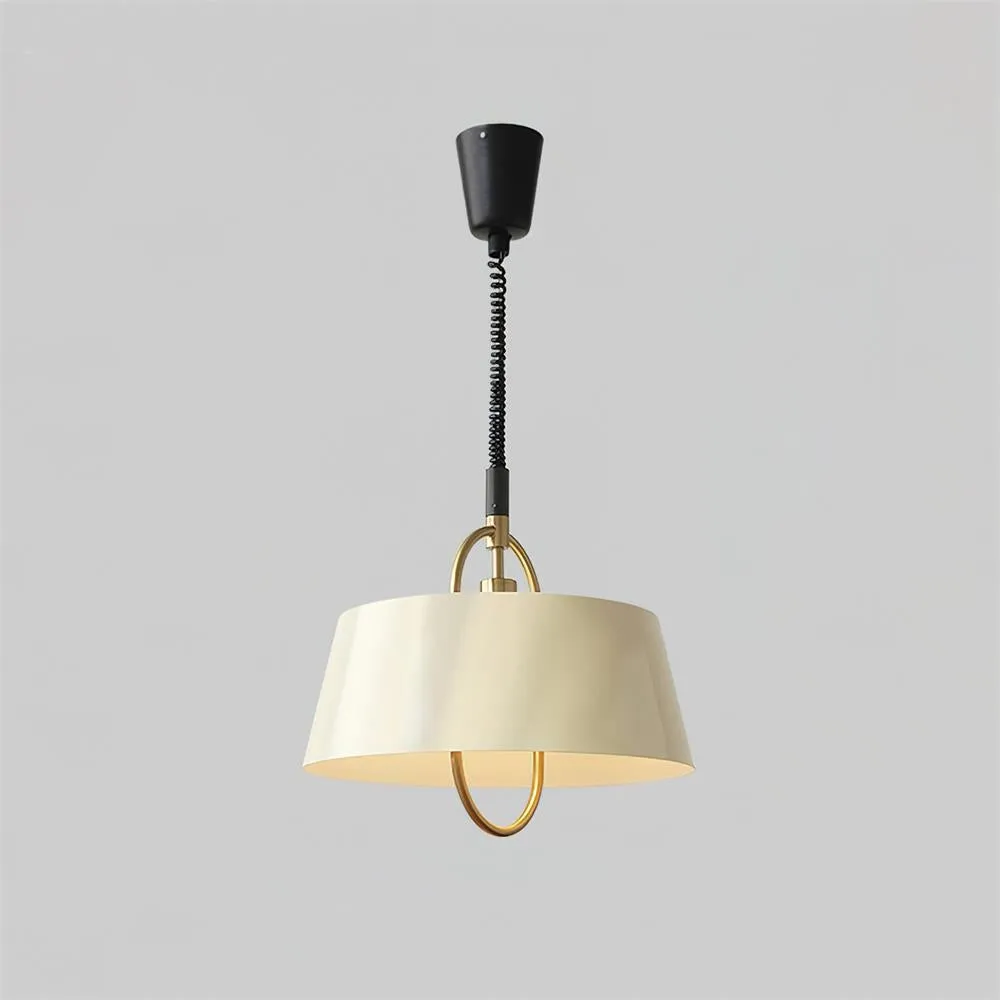 Retro Classic Drum Shaped Retractable Metal Pendant Lamp KL220