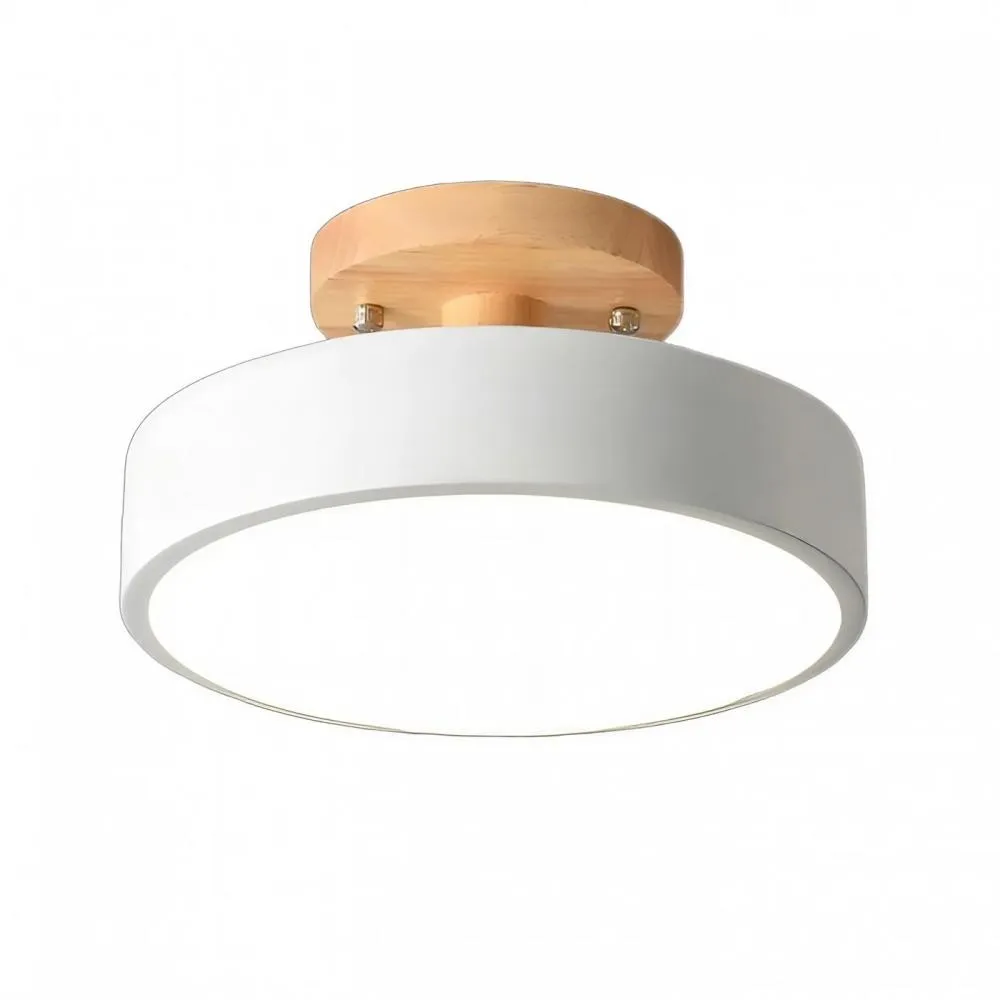 Scandinavian Design Round Wooden Ceiling Light KL37