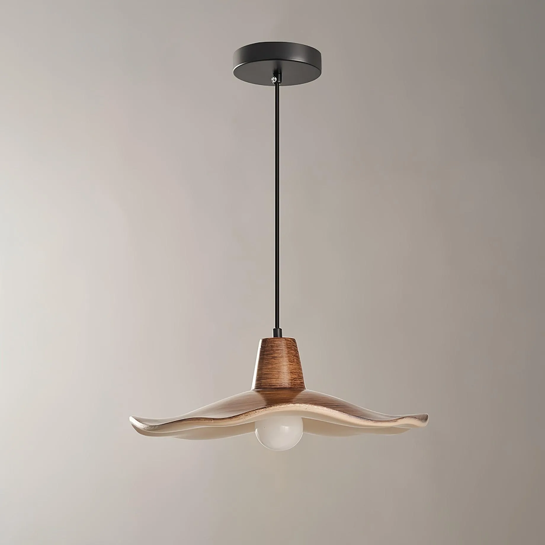 Black Imitation Walnut Wood Grain Kitchen Pendant Lamp KL716