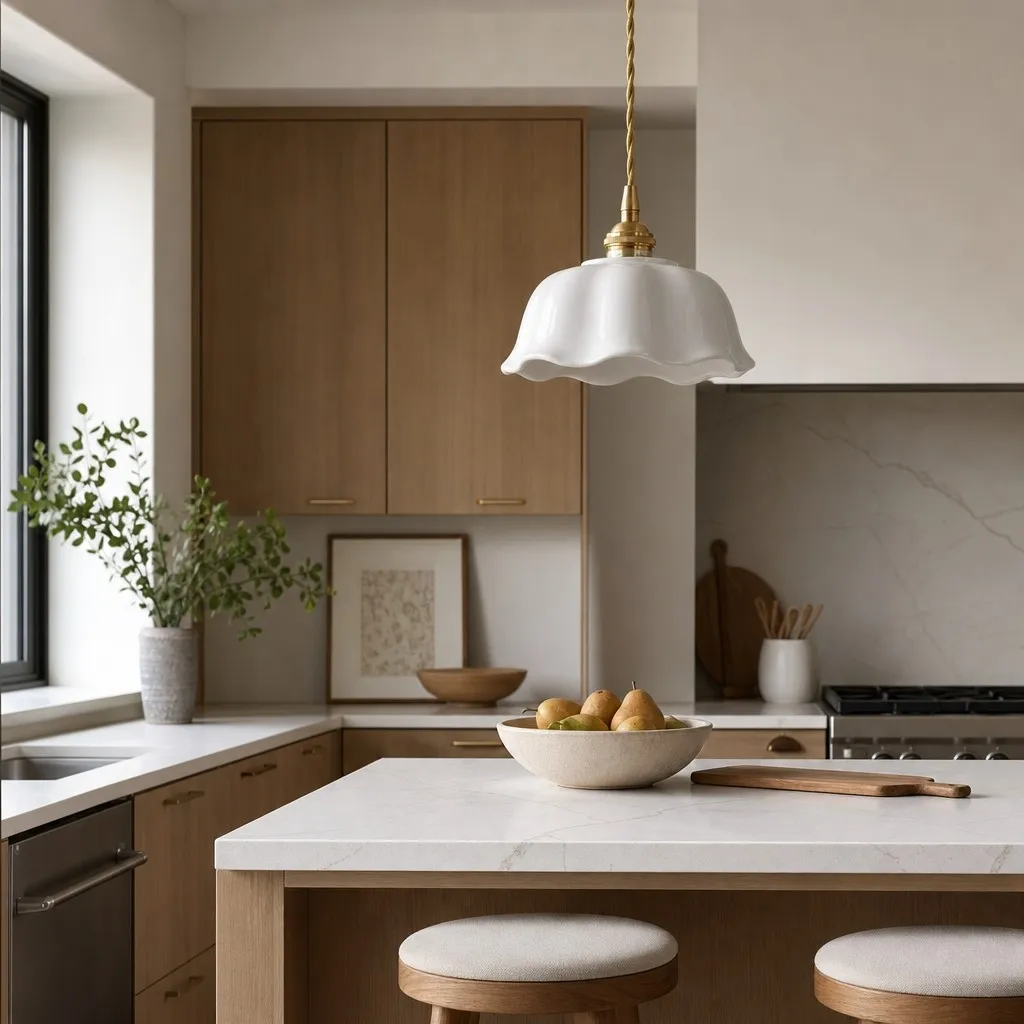Cienax Mid-Century Flower Ceramic Ceiling and Pendant Light - Suitable for Kitchen and Living Room A55