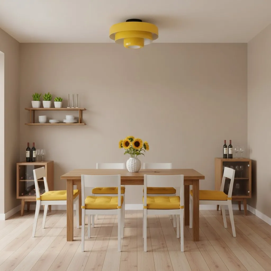 Three-Tier Bauhaus Ceiling Lamp - Bold Colors Ceiling Light for Bedroom or Lounge KL885
