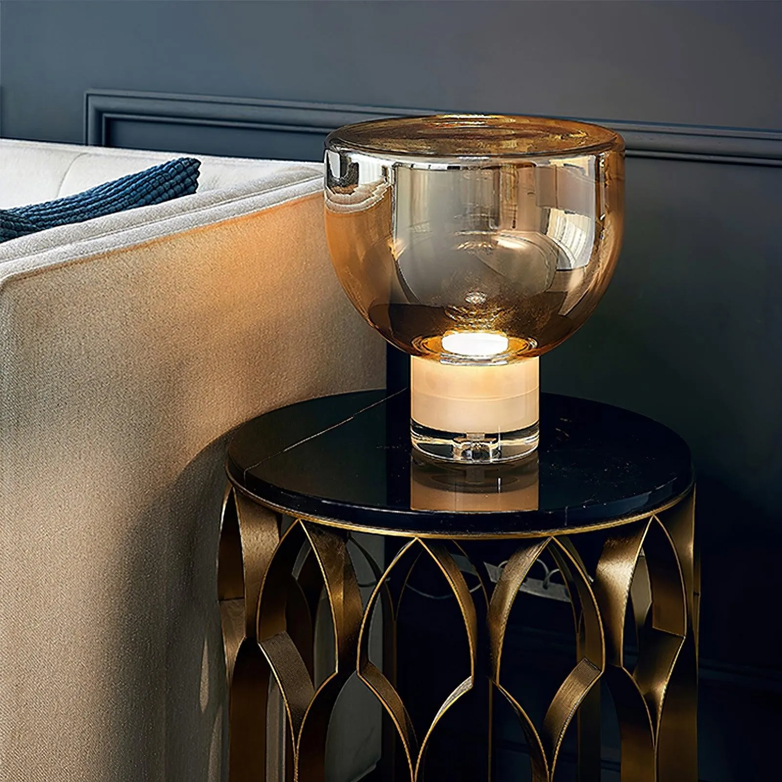 Nordic Simple Modern Luxury Glass Table Lamp For Study Room KL207