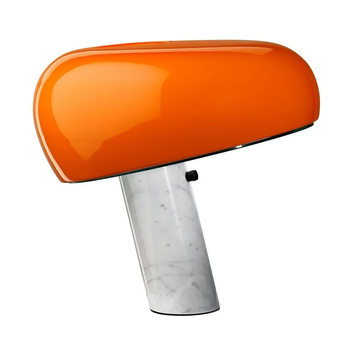 Snoopy Table Lamp - Elegant Glass Shade with Marble Base for Bedroom