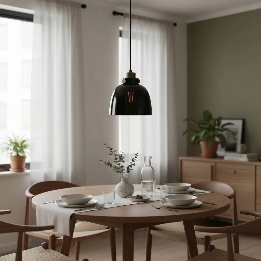 Readium Tinted Glass Pendant Light - Minimalist Dome Shade Adjustable for Kitchen Island and Dining Room KL1830