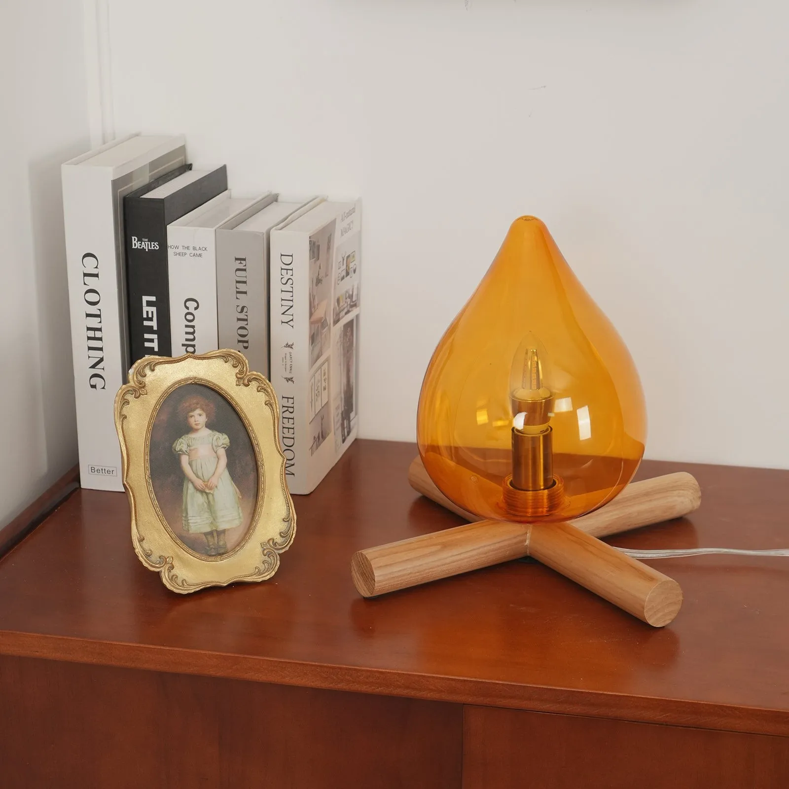 Funny Fire Shape Small Flame Table Lamp KL370