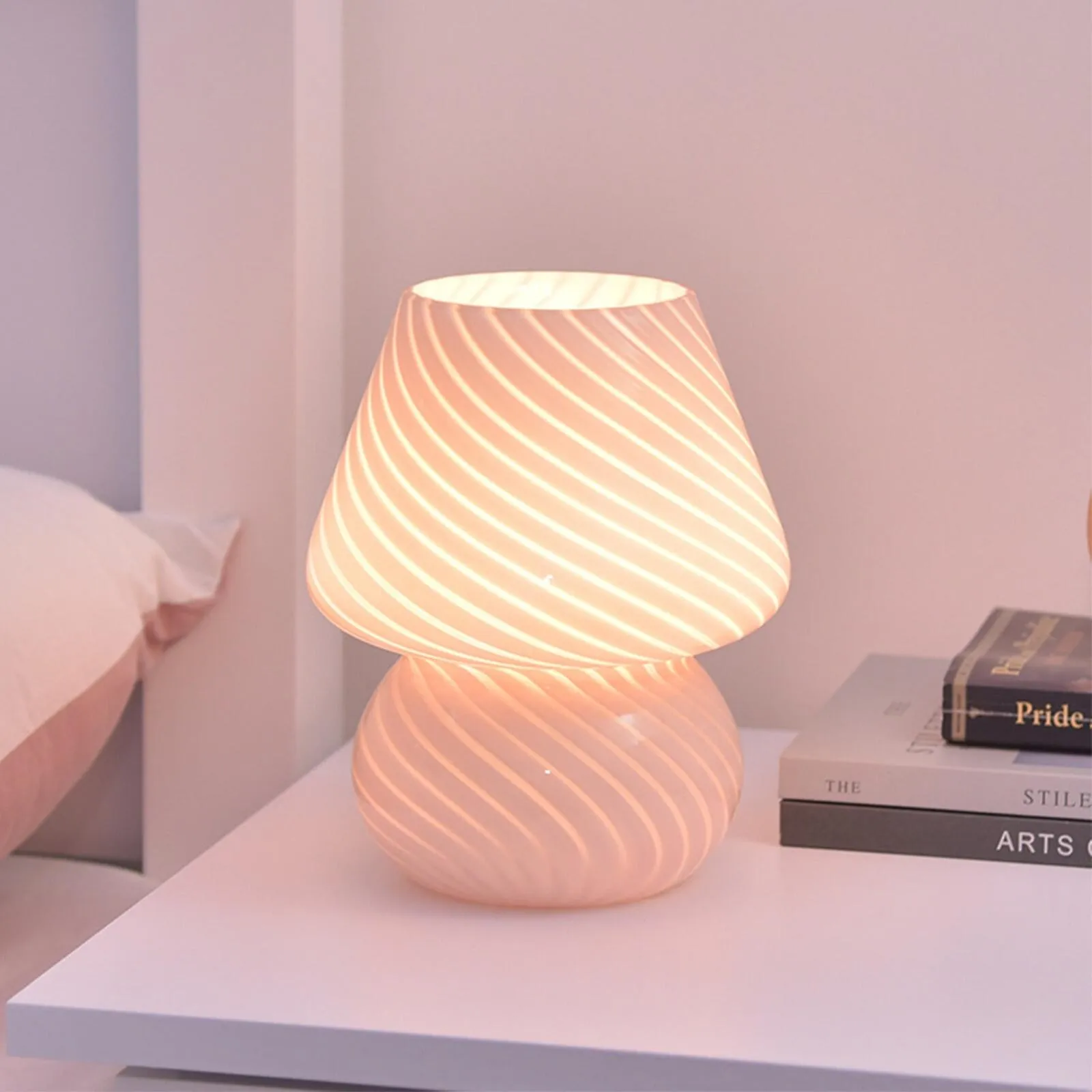 Nordic Macaron Mushroom Glass Table Lamp KL32