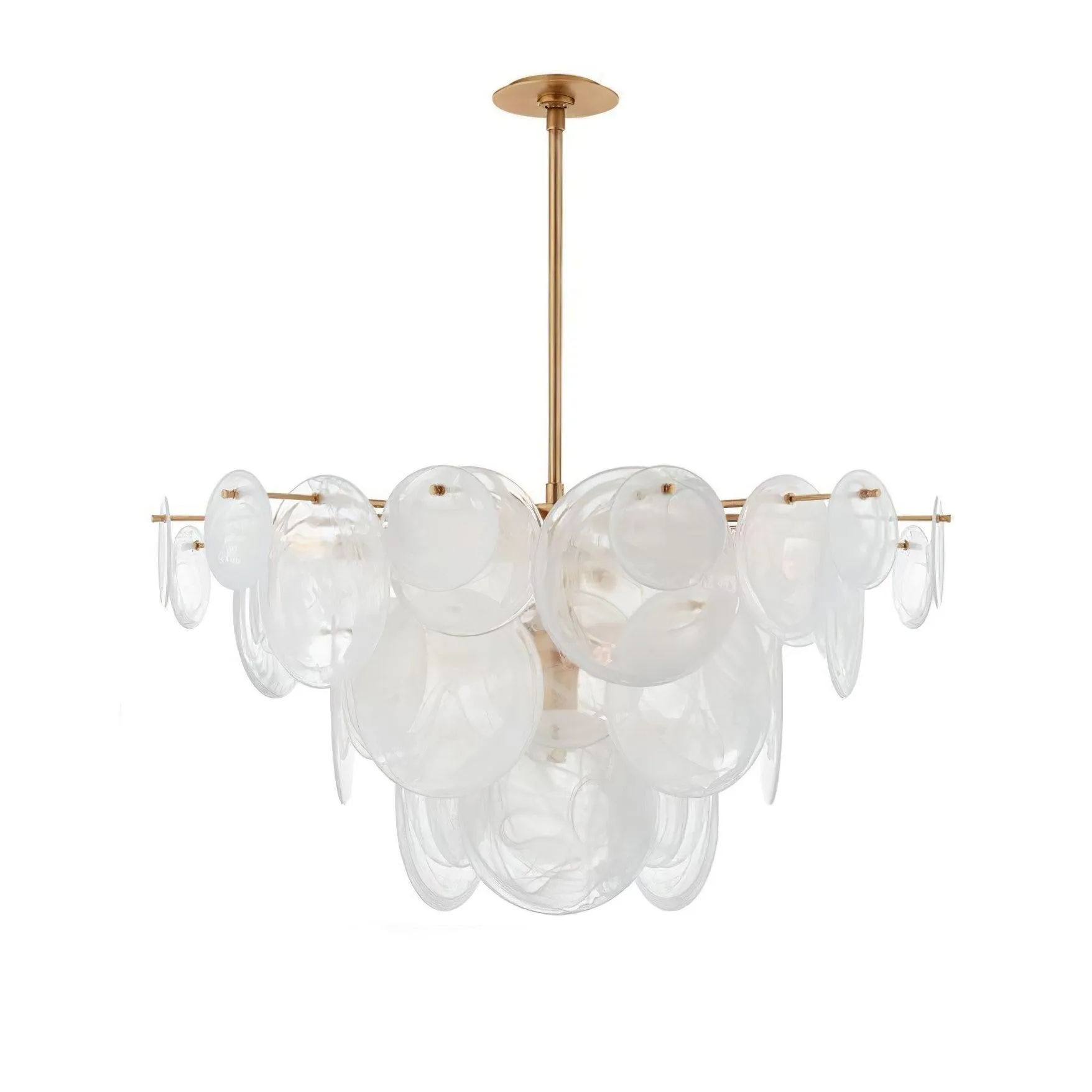Brass Discs Cascading Chandelier KL260