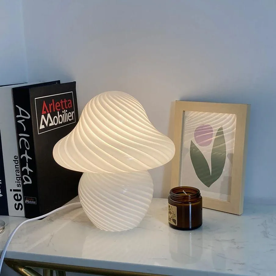 Modern Stained Glass Mushroom Night Light KL33