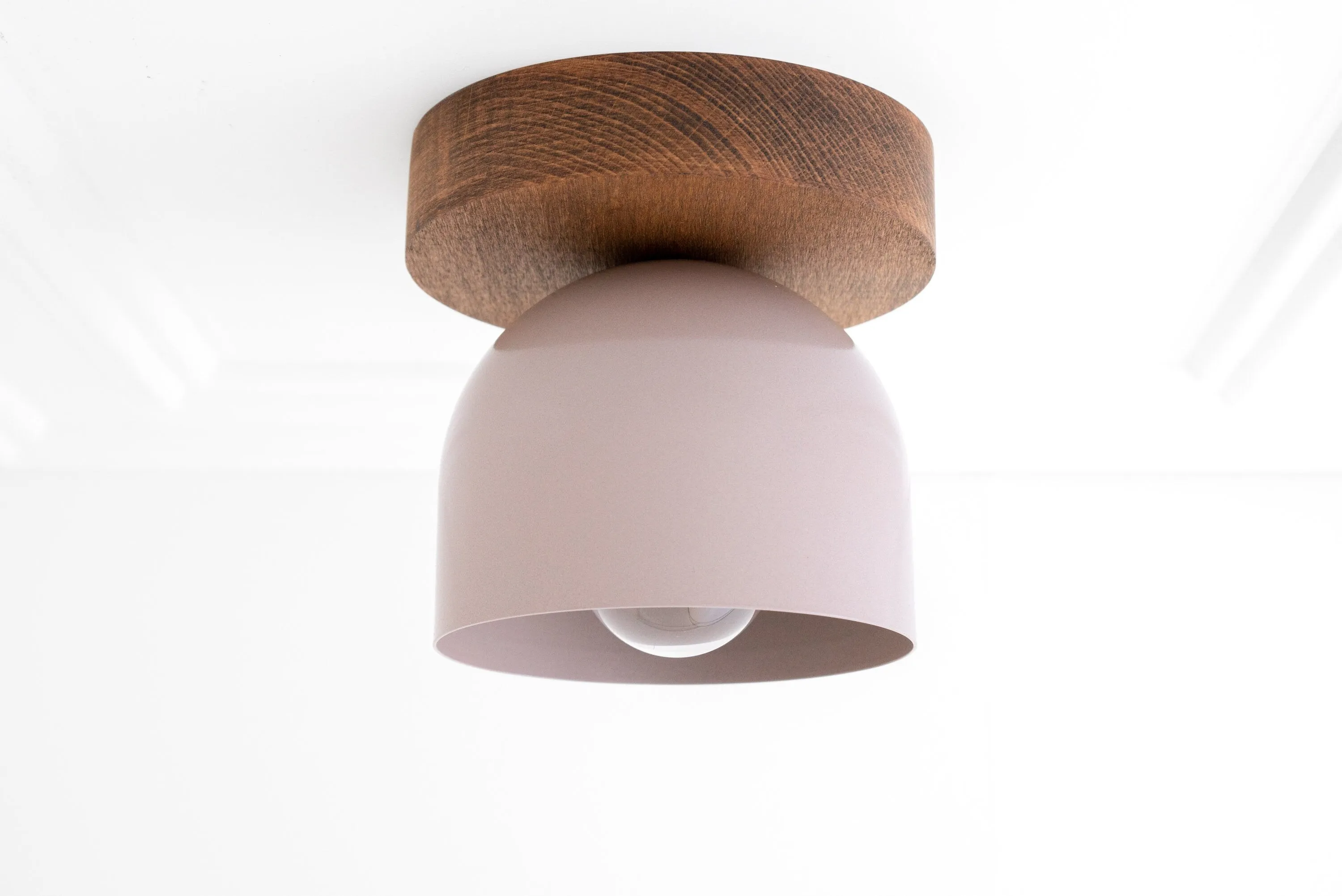 Metio Dome Modern Rustic Ceiling Light - Wooden and Metal Fusion KL1501