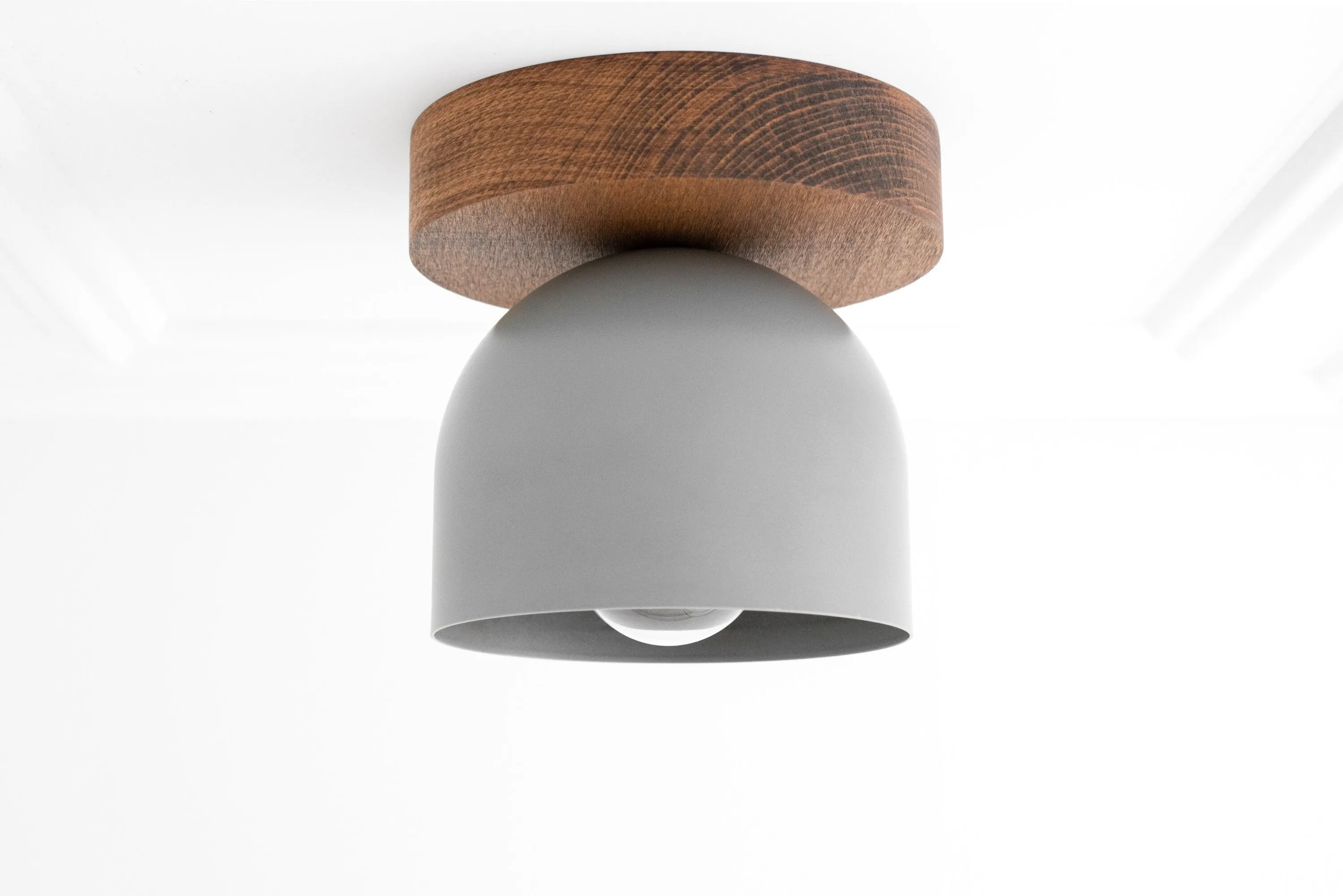 Metio Dome Modern Rustic Ceiling Light - Wooden and Metal Fusion KL1501