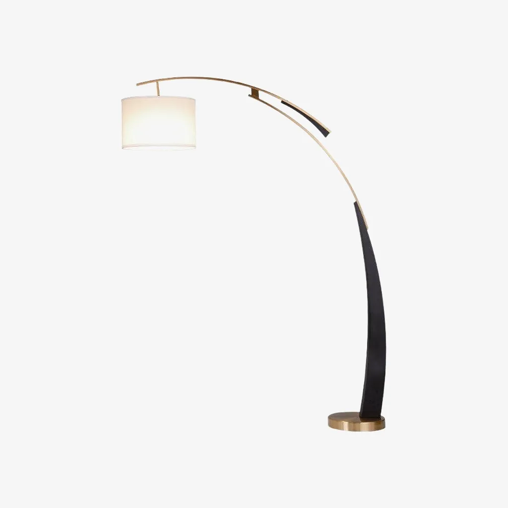 AstraLoop Modern Arc Fabric Floor Lamp - Elegant Sleek Curved Metal Design for Interiors KL2291