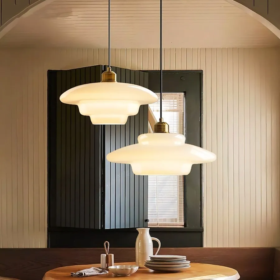 Retro Layer Glass Pendant Light - Hanging Lighting for Home Use KL46