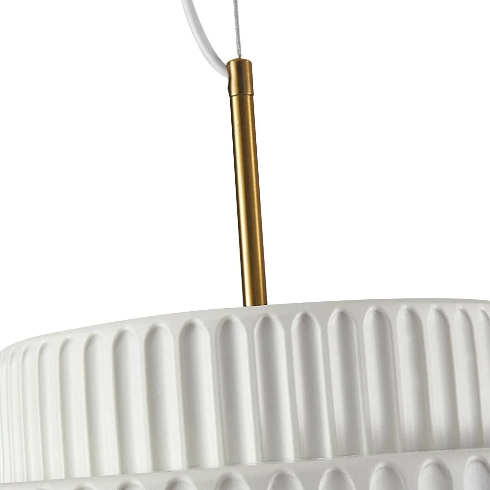 Cream Style Resin Drum Pendant Light KL170