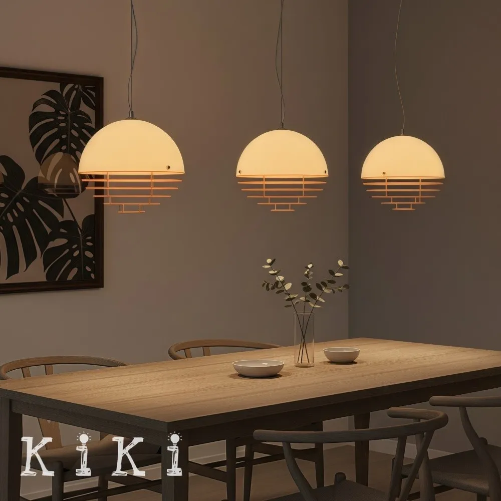 Sunset Pendant Light - Medieval Bauhaus Orange Orb Pendant Light KL880