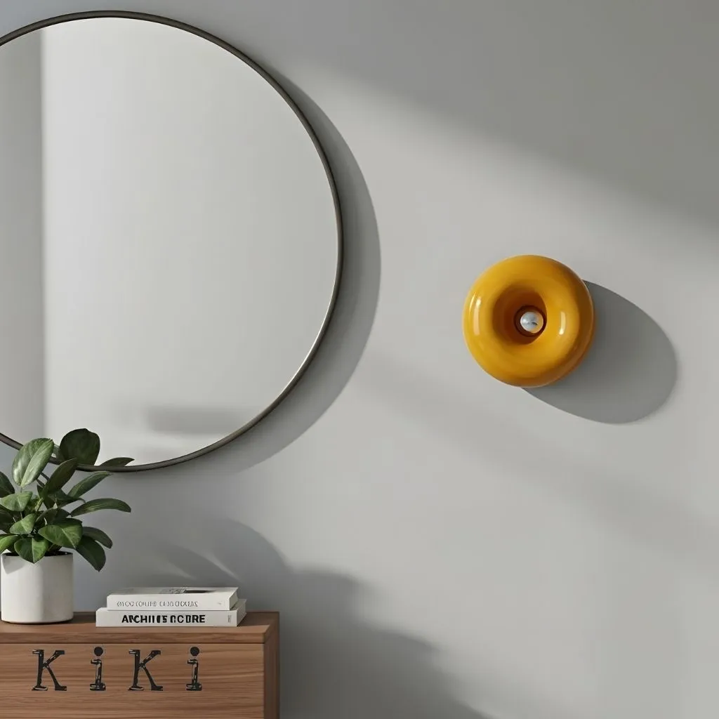 Bauhaus Inspired Round Table Lamp - Donut Glass Wall Light for Home Styling KL25