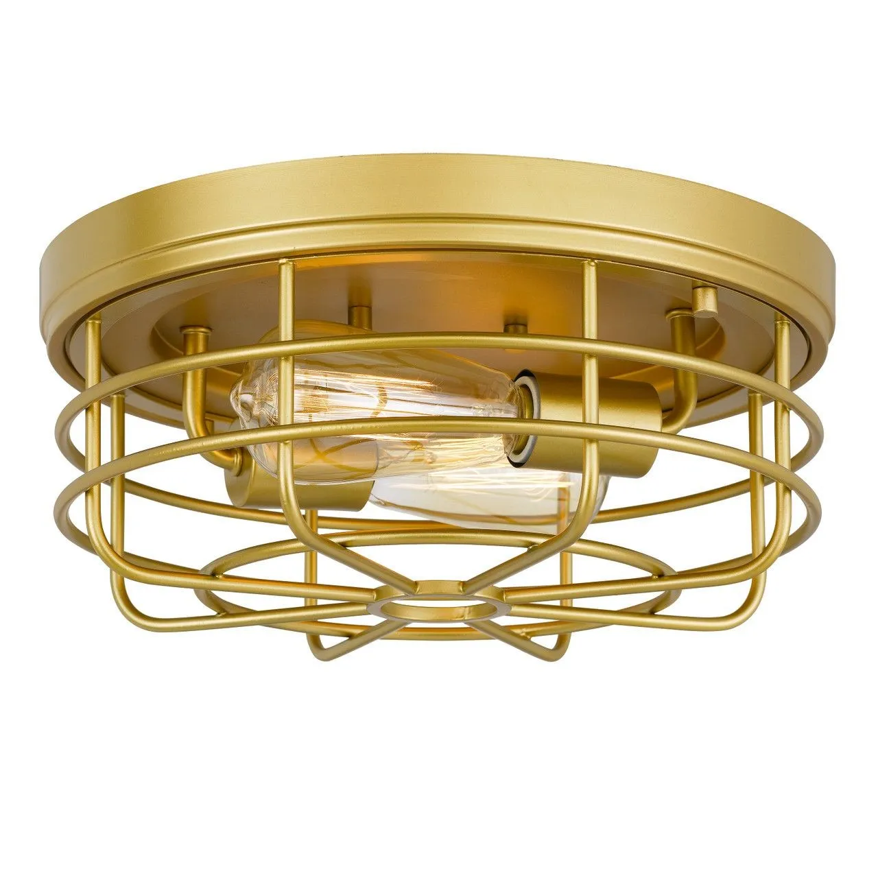 Industrial Flush Mount Metal Cage Round Ceiling Light KL78