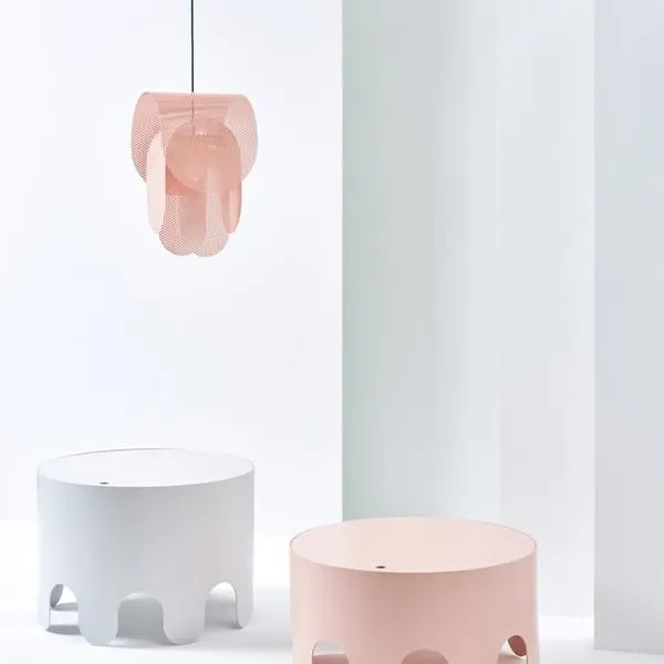 Perforated metal pendant light