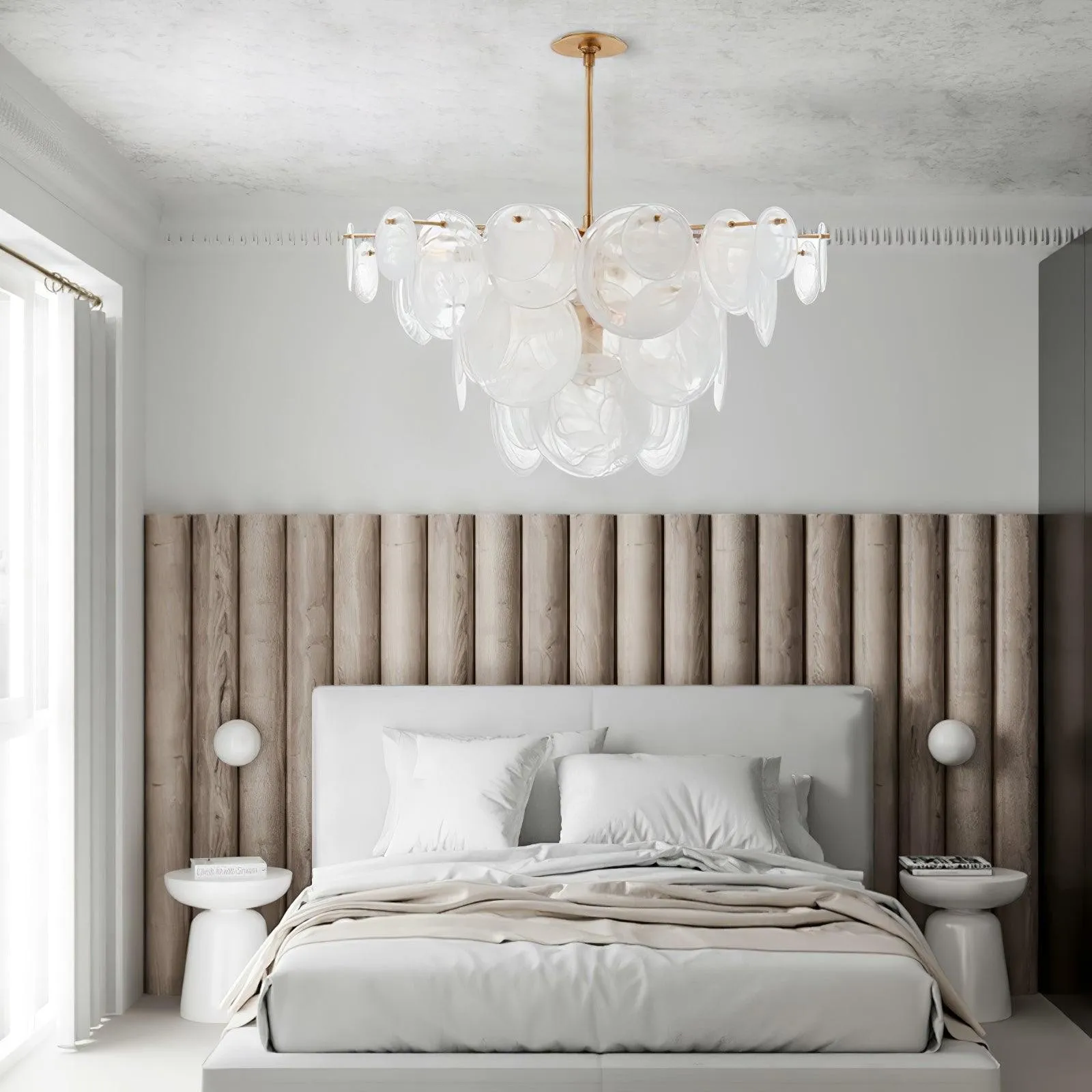 Brass Discs Cascading Chandelier KL260
