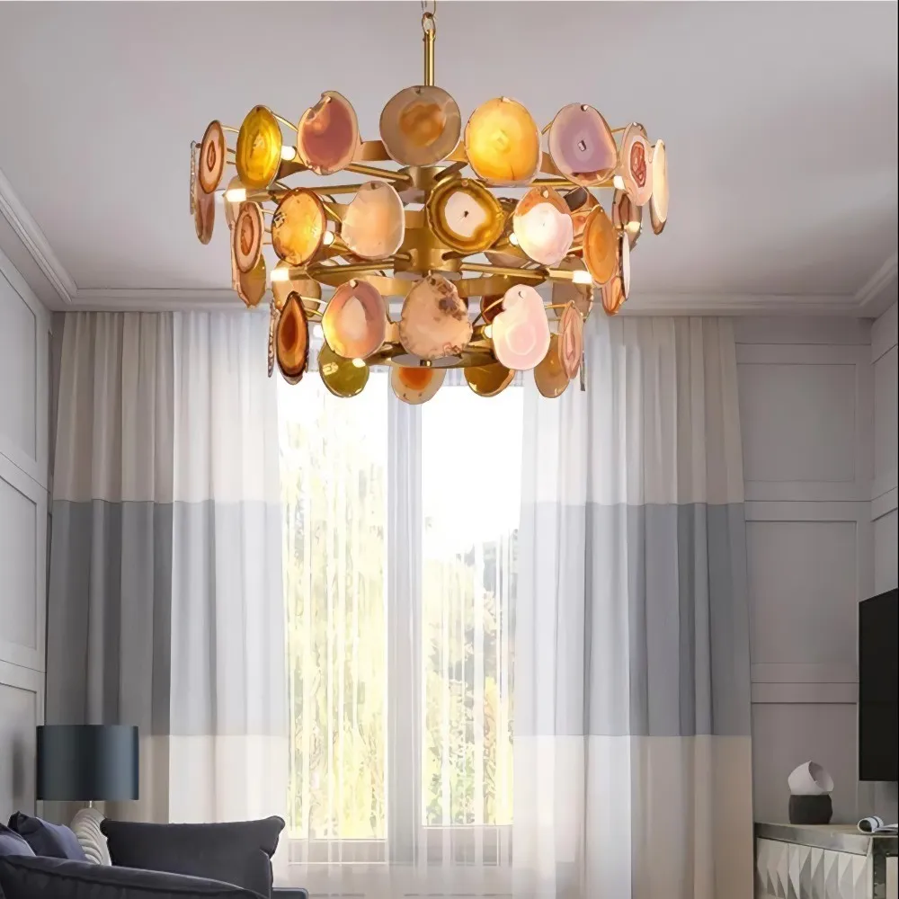 Slice Agate Chandelier/ Tower