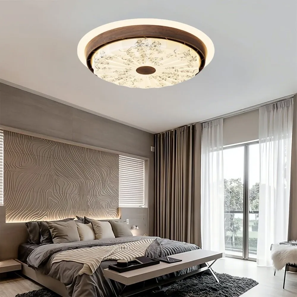 Vintage Bladeless Silent Ceiling Fan Light For Bedroom KL934