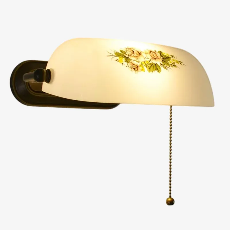 TF Tivanny Floral Stained Glass Wall Light - Tiffany Inspired Wall Sconce for Bedroom A24