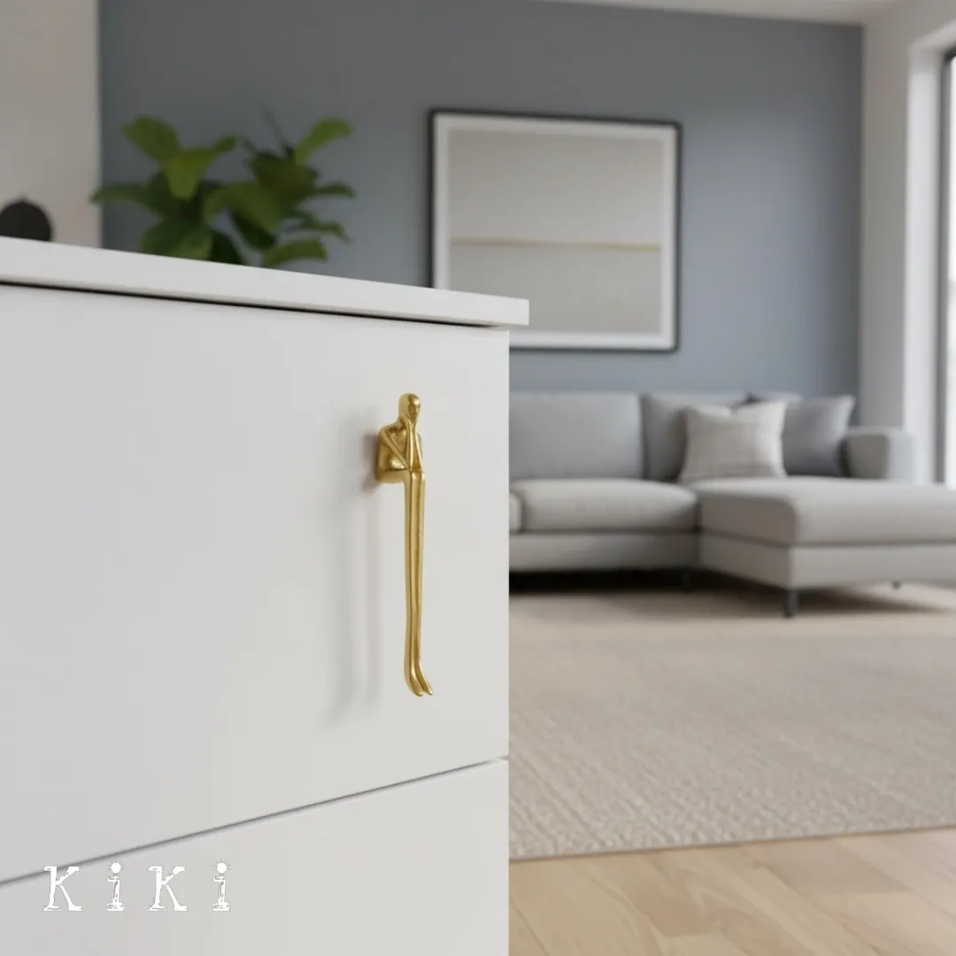 Verlitho Artistic Sculptural Lines Drawer Handle - Nordic Contemporary Design Interior Decor KL2350
