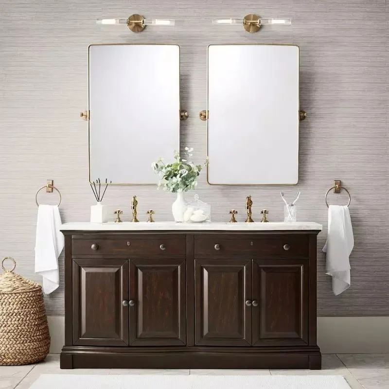 Alice Rustic Transparent Cooper Ribbed Glass Double Tube Sconce KL1121