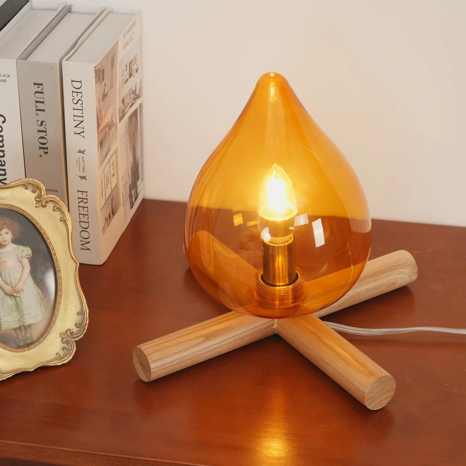 Funny Fire Shape Small Flame Table Lamp KL370
