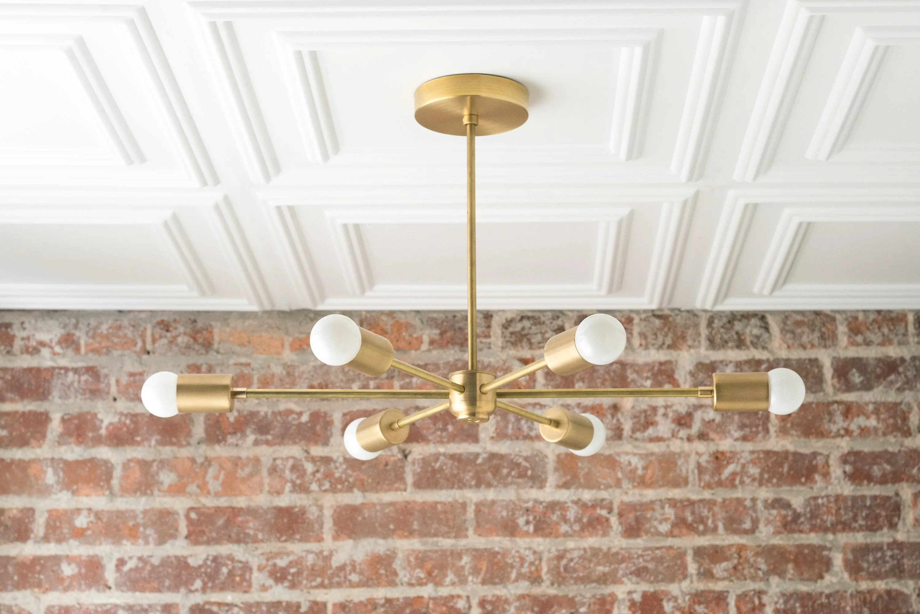 Mobilux Line Mid Century Modern Chandelier - 6 Heads Hanging Light KL1408