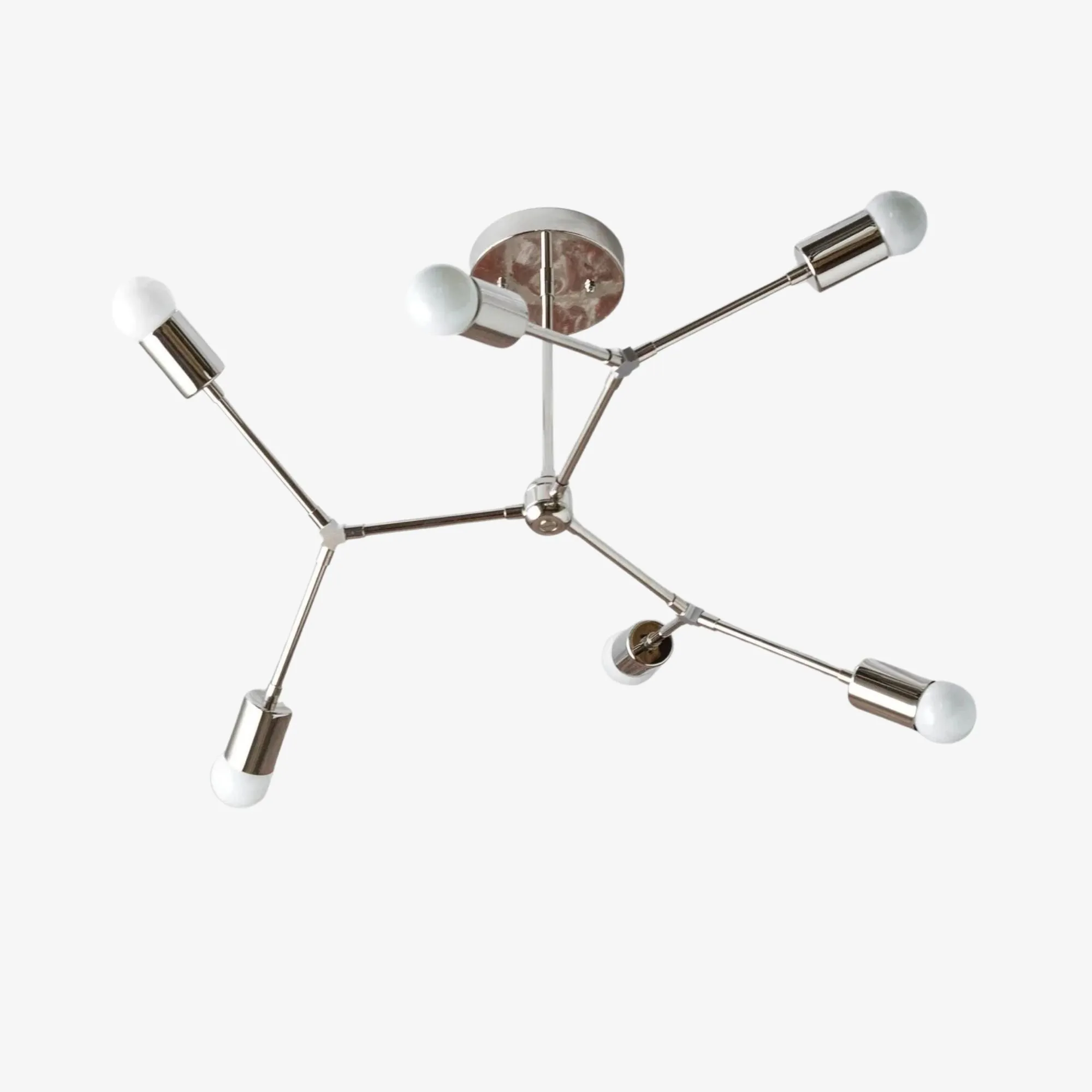 Mobilux Line Industrial Geometric Chandelier - Chrome Nickel Ceiling Light KL1415