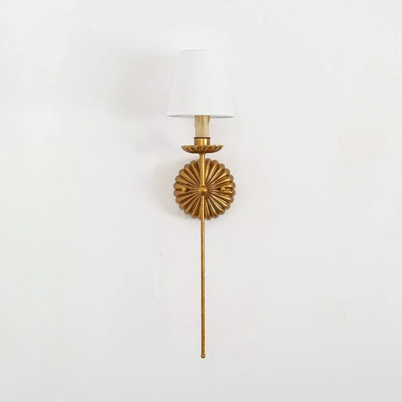 Catina Fabric Shade Wall Sconce – Classic Metal Wall Lighting for Entryway or Lounge KL1148