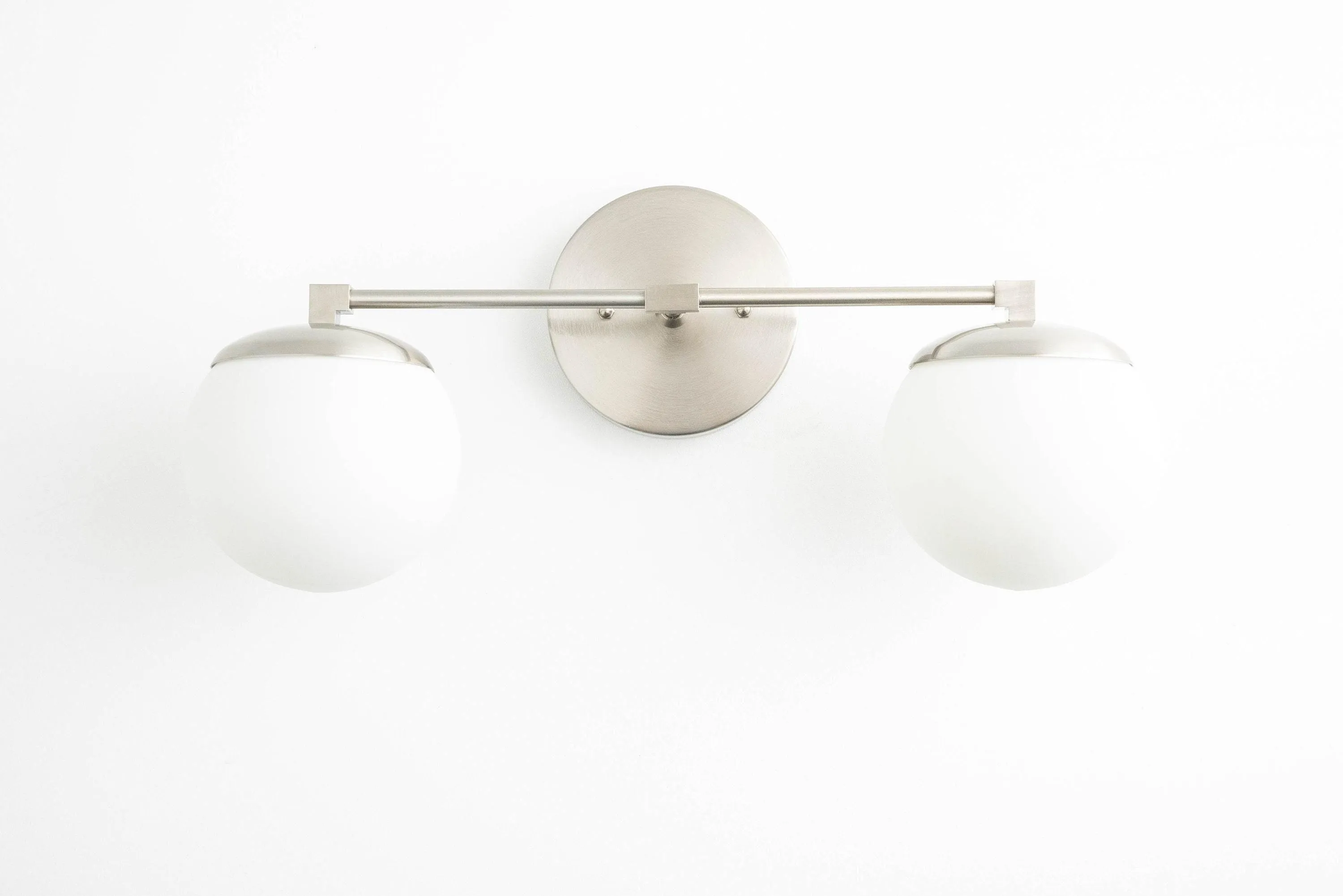 Glorica Glass Vanity Light - Art Deco Brass Wall Globe Fixture Modern KL1500