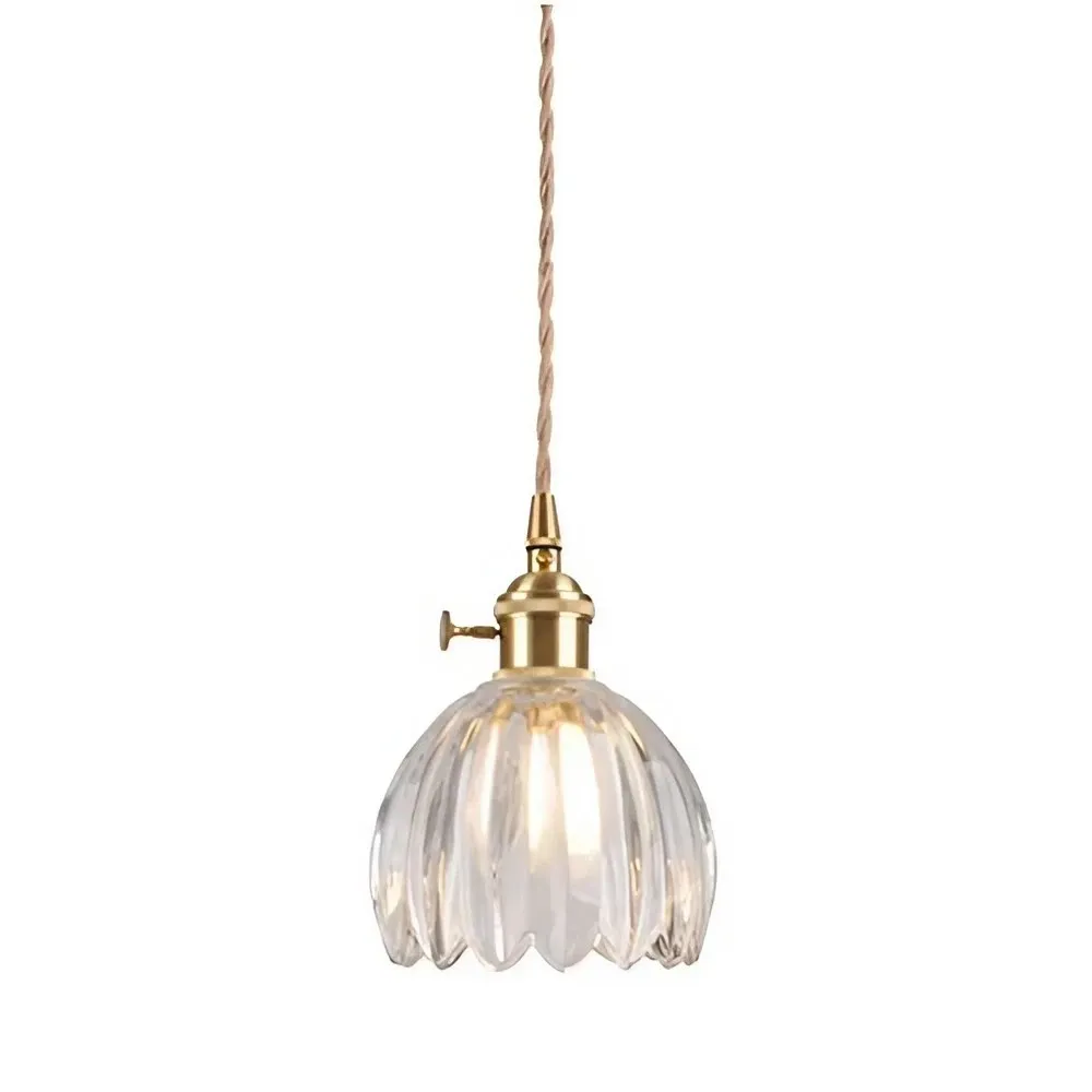 Vintage Glass Flower Pendant Light KL61