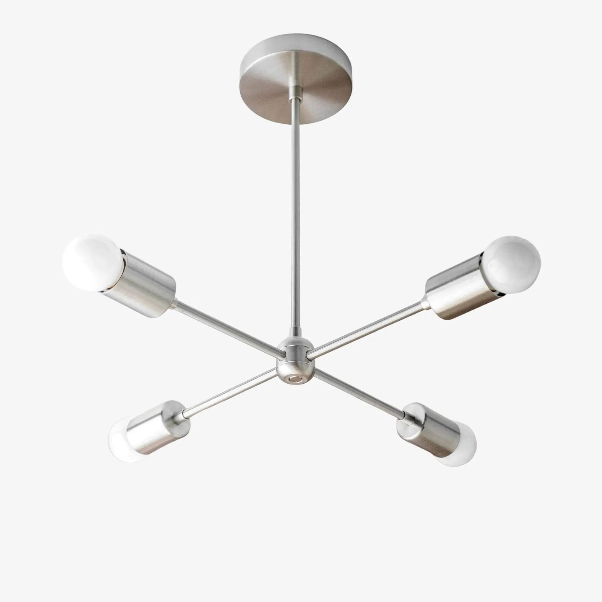 Mobilux Line Mid Century Gold Sputnik Chandelier - Geometric Brass Fixture KL1418