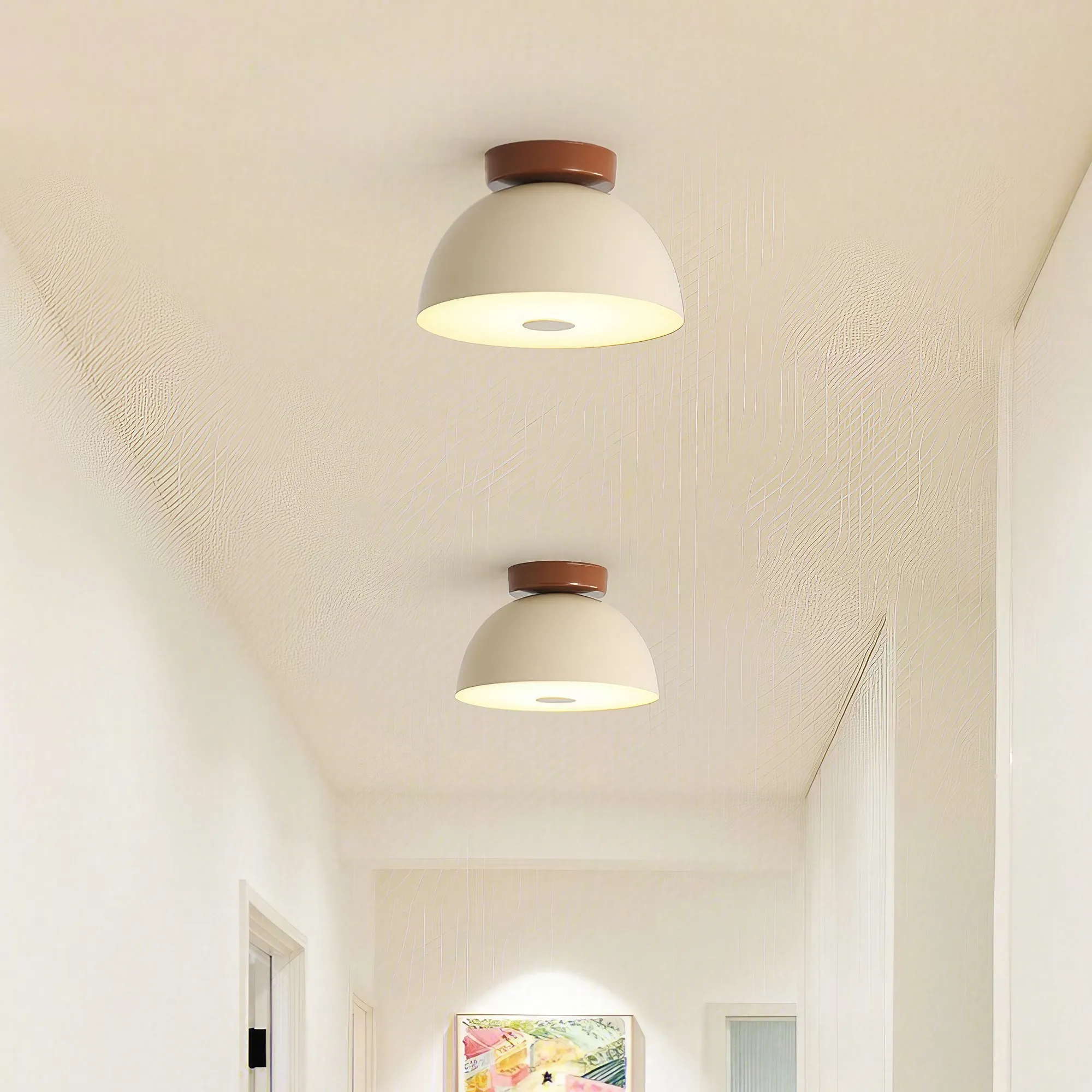 Nordic Cream Led Iron Aisle Ceiling Light KL194