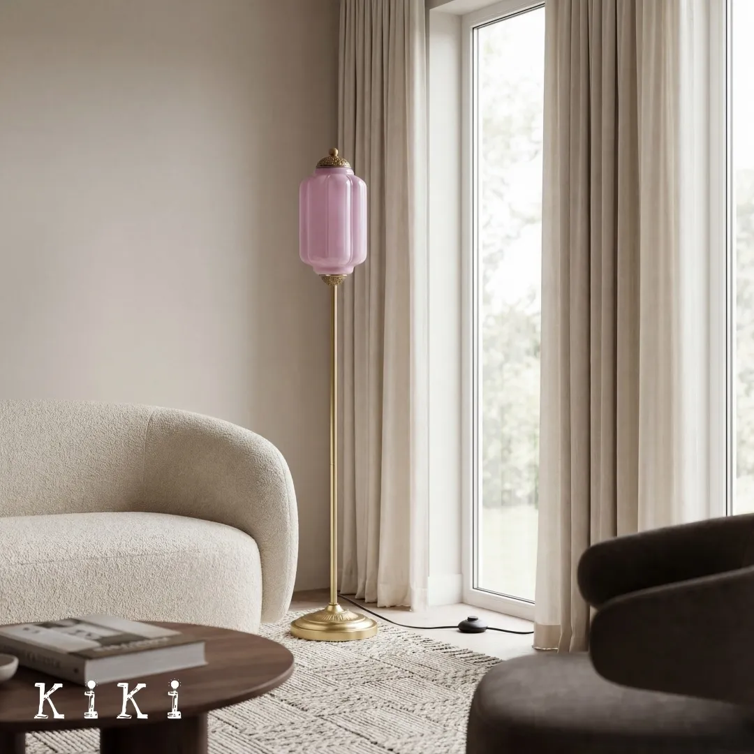 Eloise Artistic Textured Glass Floor Lamp - Elegant Lighting for Bedroom or Interior Space KL2330