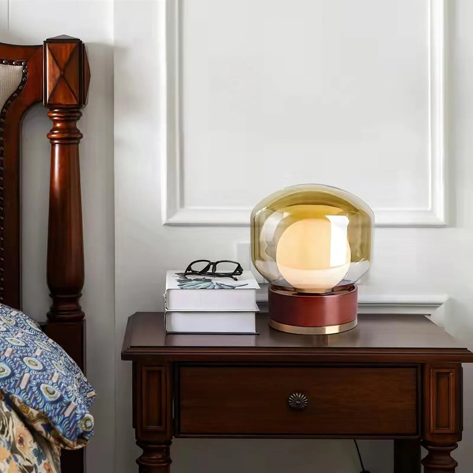 Simple Creative Wood Orb Table Lamp KL615