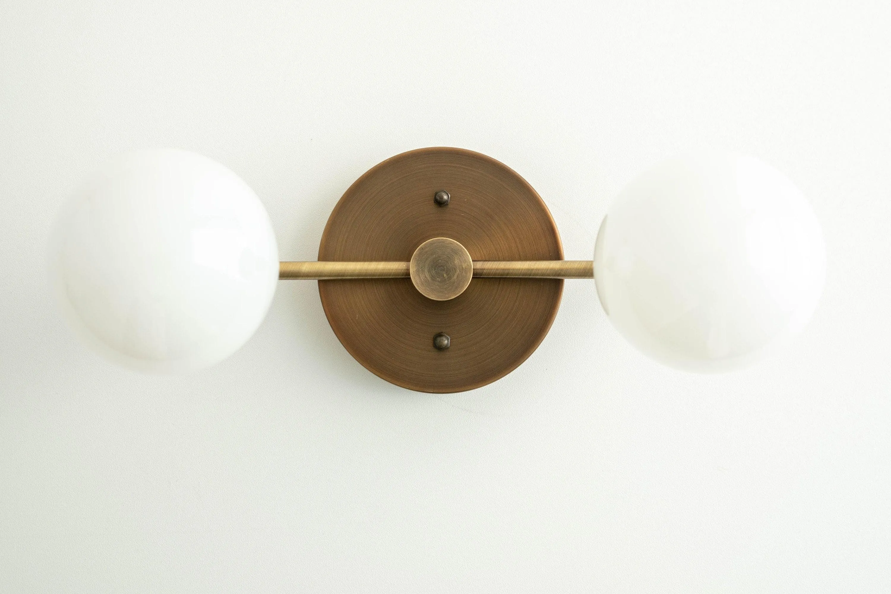 Glorica Glass Vanity Light - Modern Brass Wall Sconce for Bathroom Style KL1422