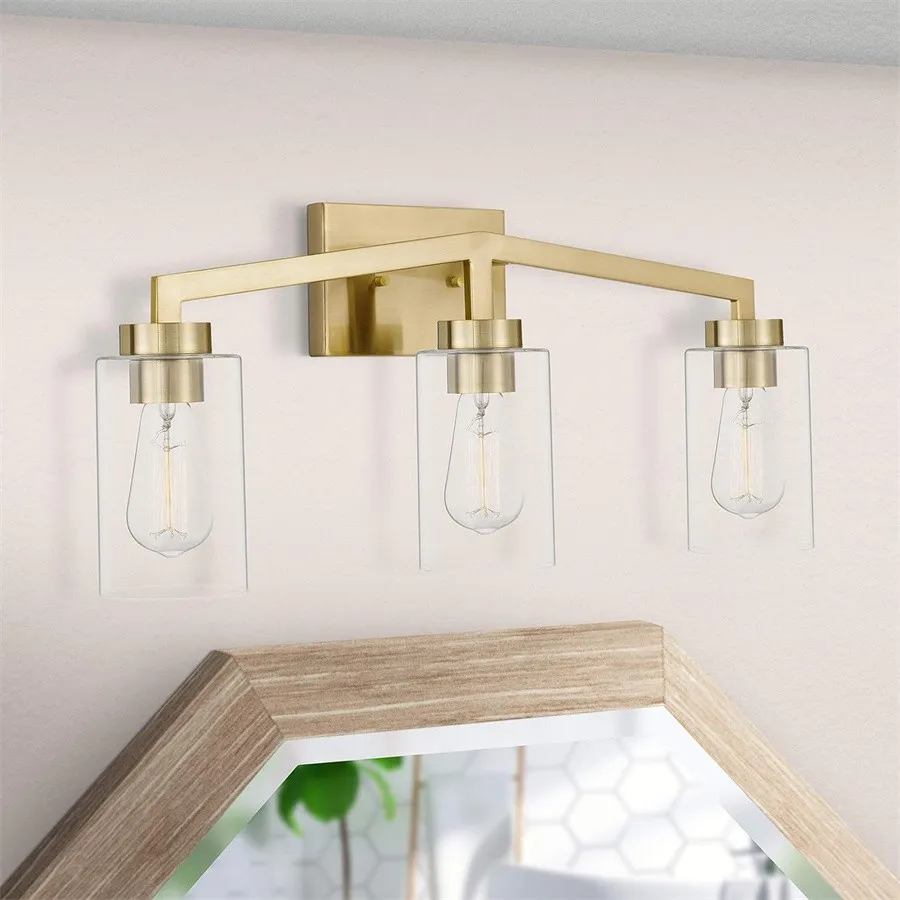 Industrial Cylindrical Brass Wall Lamp For Bathroom KL77